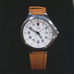Victorinox Swiss Army Base Camp Watch White Dial with Date and Orange Band